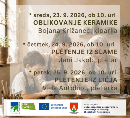 PLETENJE IZ LIČJA - medgeneracijska rokodelska delavnica @ Medgeneracisjki center Rogatec - Trg 13 (stara železnina)